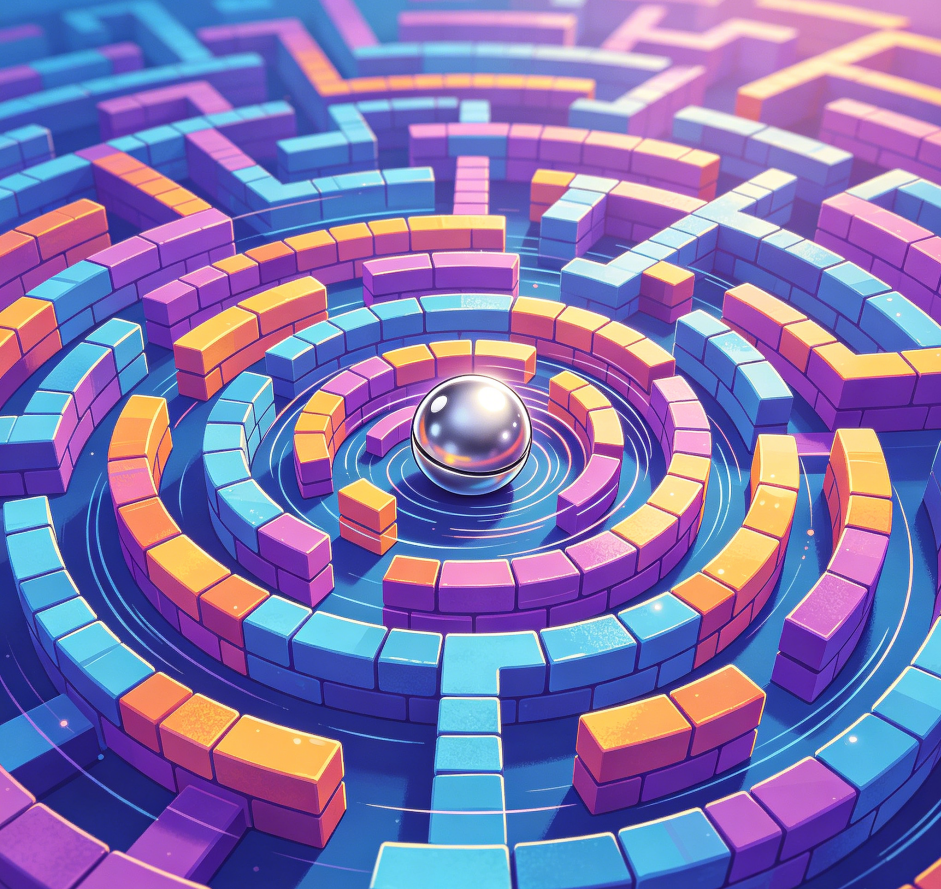 Illusion-Block Maze